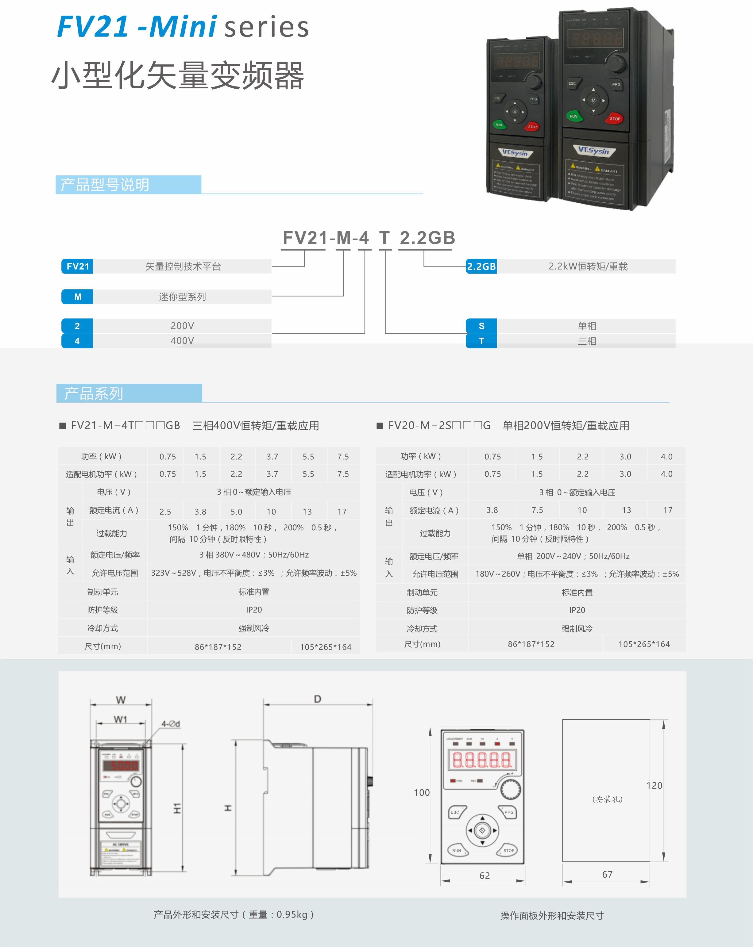 【新品发布】蓝海华腾FV21系列小型化矢量变频器产品上市！